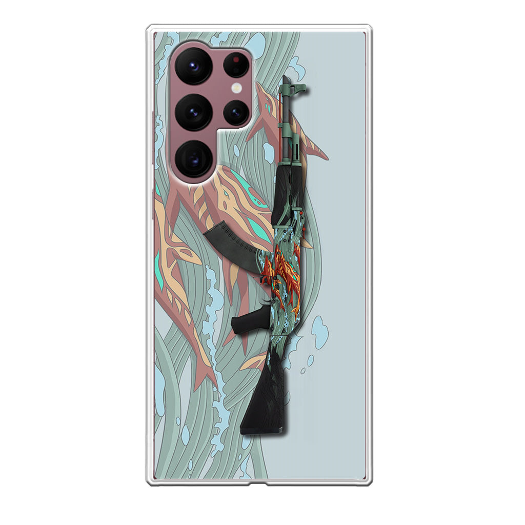 AK-47 Aquamarine Revenge Galaxy S22 Ultra 5G Case