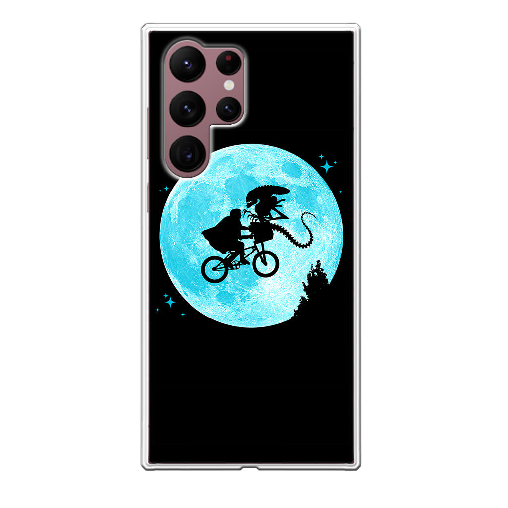 Alien Bike to the Moon Galaxy S22 Ultra 5G Case