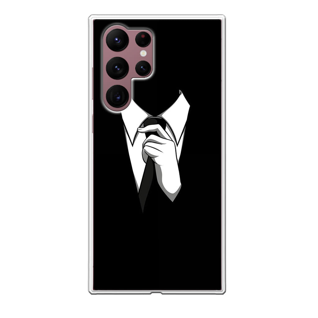 Anonymous Black White Tie Galaxy S22 Ultra 5G Case