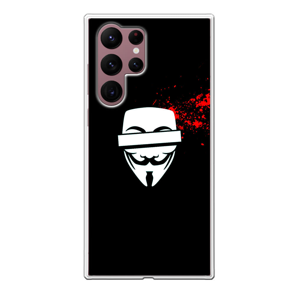 Anonymous Blood Splashes Galaxy S22 Ultra 5G Case