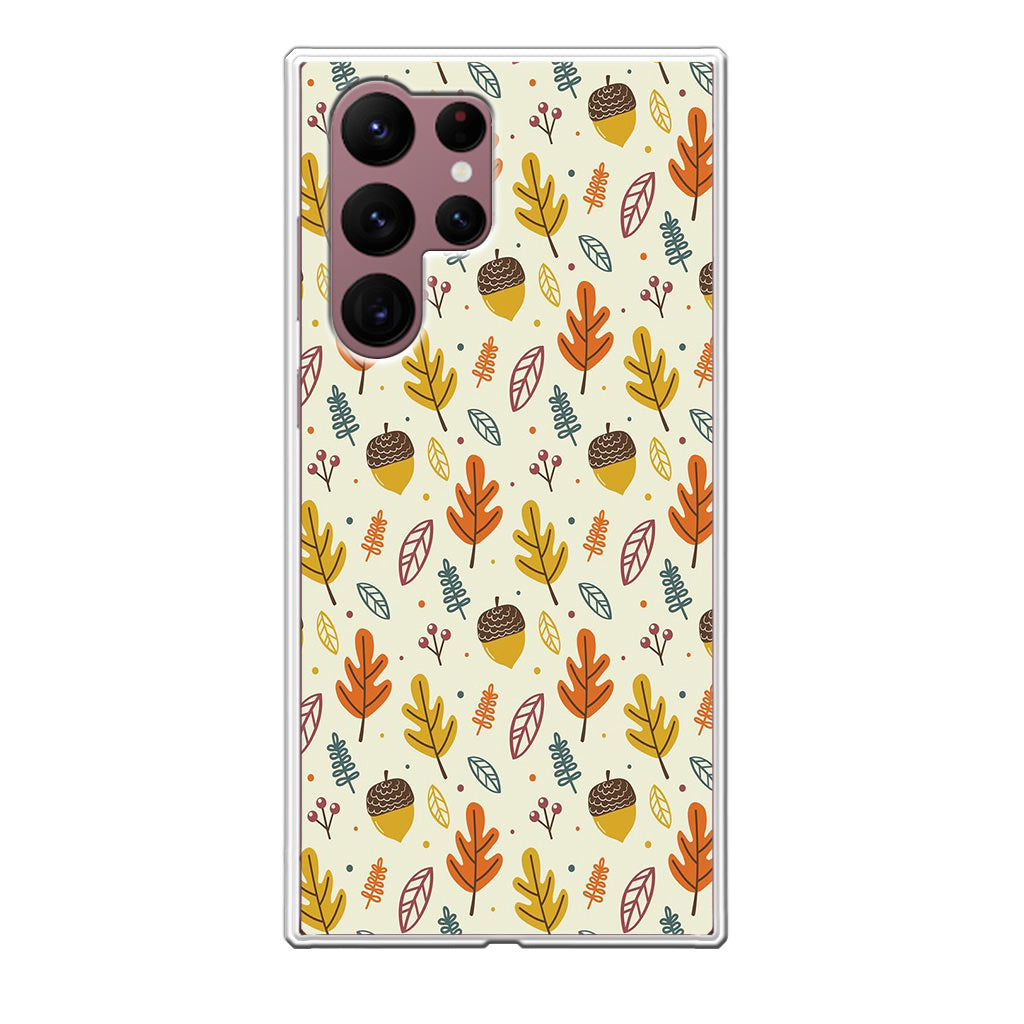 Autumn Things Pattern Galaxy S22 Ultra 5G Case