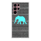 Aztec Elephant Turquoise Galaxy S22 Ultra 5G Case