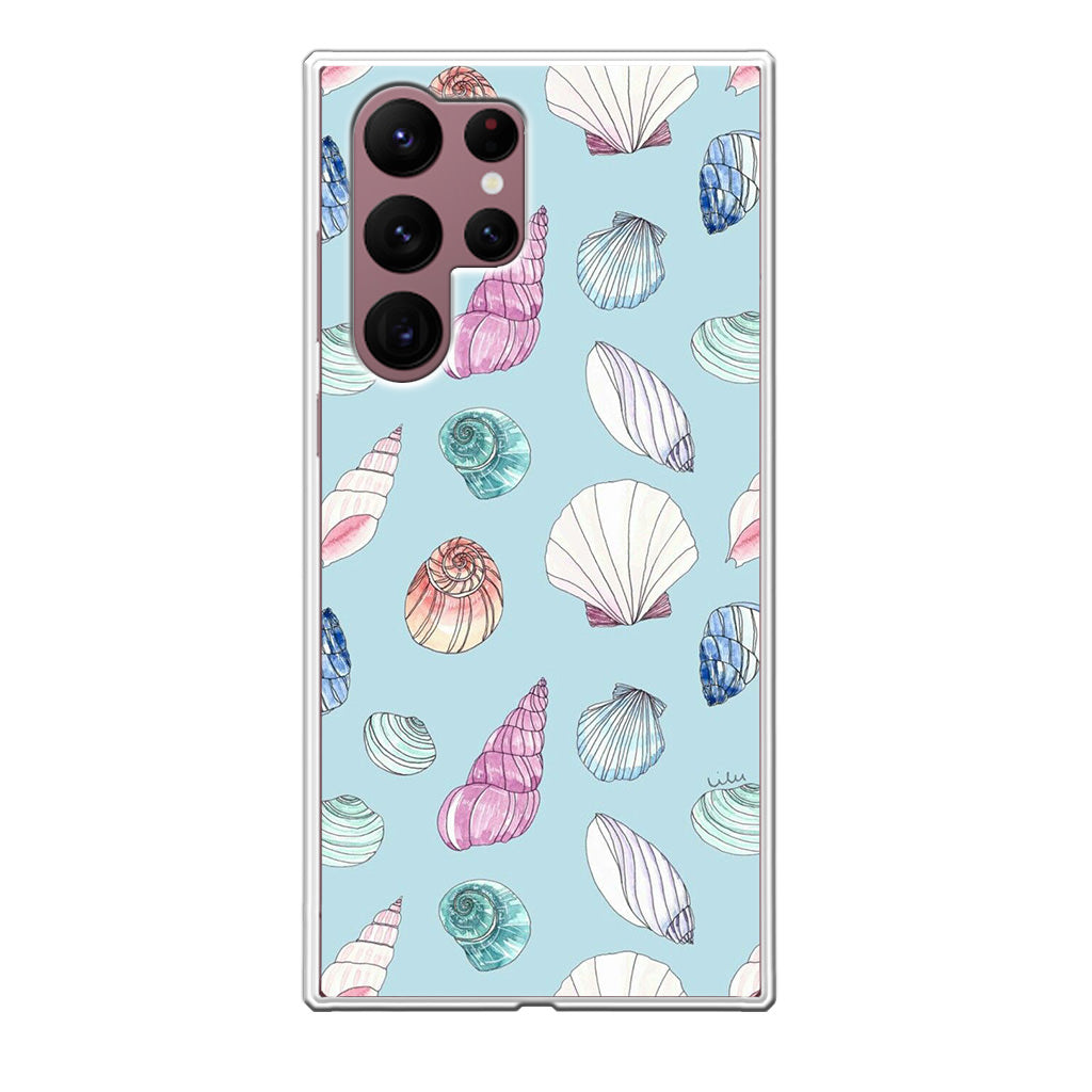 Beach Shells Pattern Galaxy S22 Ultra 5G Case