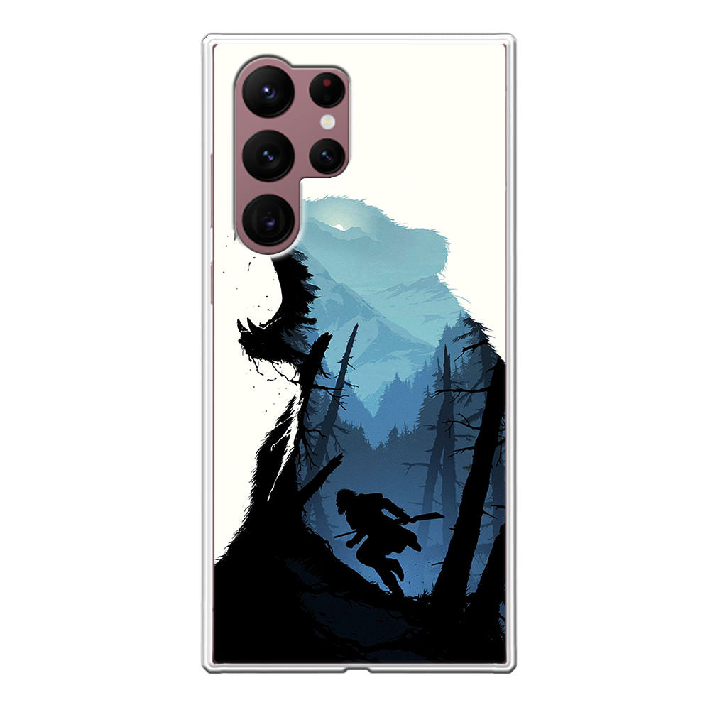 Bear Hunter Art Galaxy S22 Ultra 5G Case