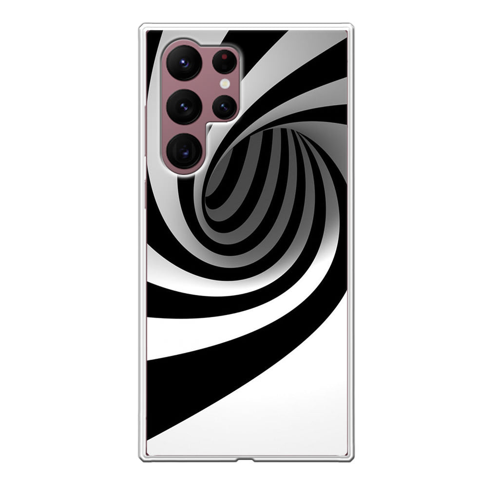 Black and White Twist Galaxy S22 Ultra 5G Case