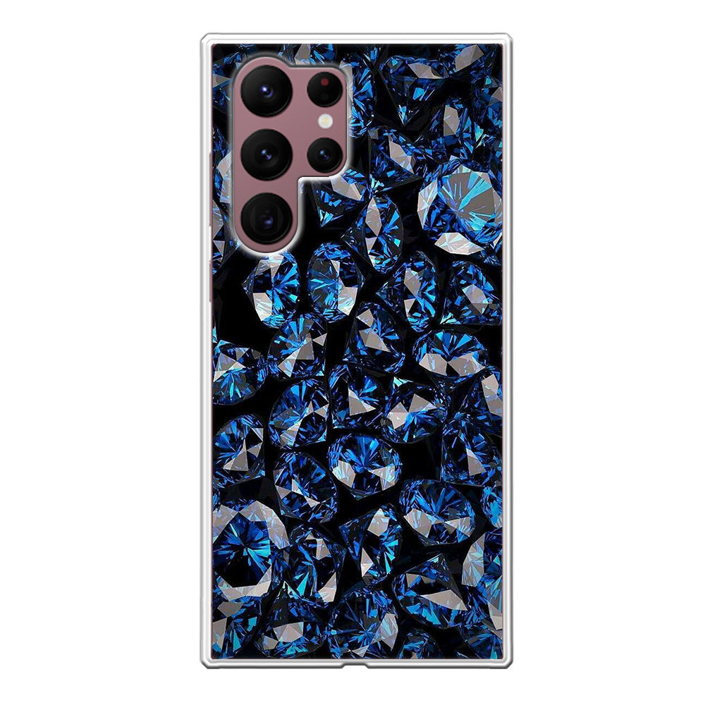 Blue Diamonds Pattern Galaxy S22 Ultra 5G Case