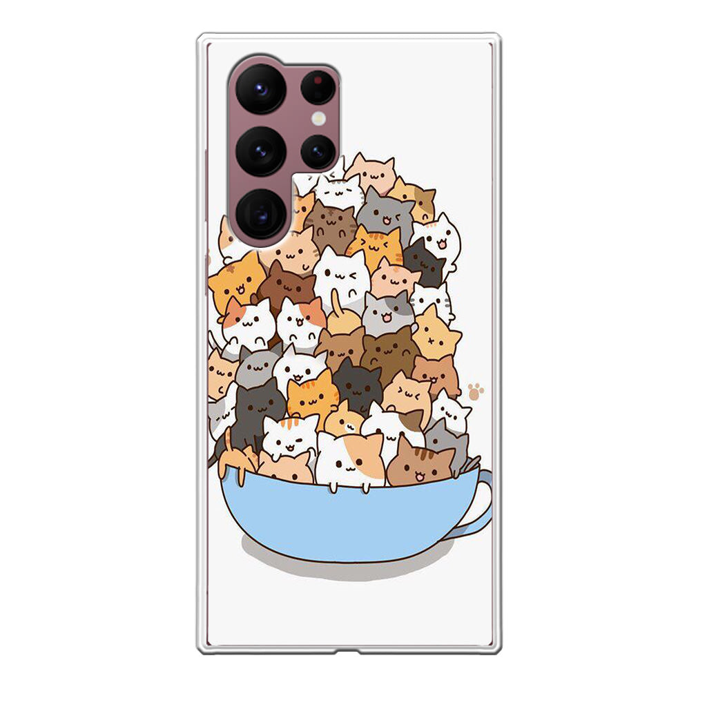 Cats on A Bowl Galaxy S22 Ultra 5G Case