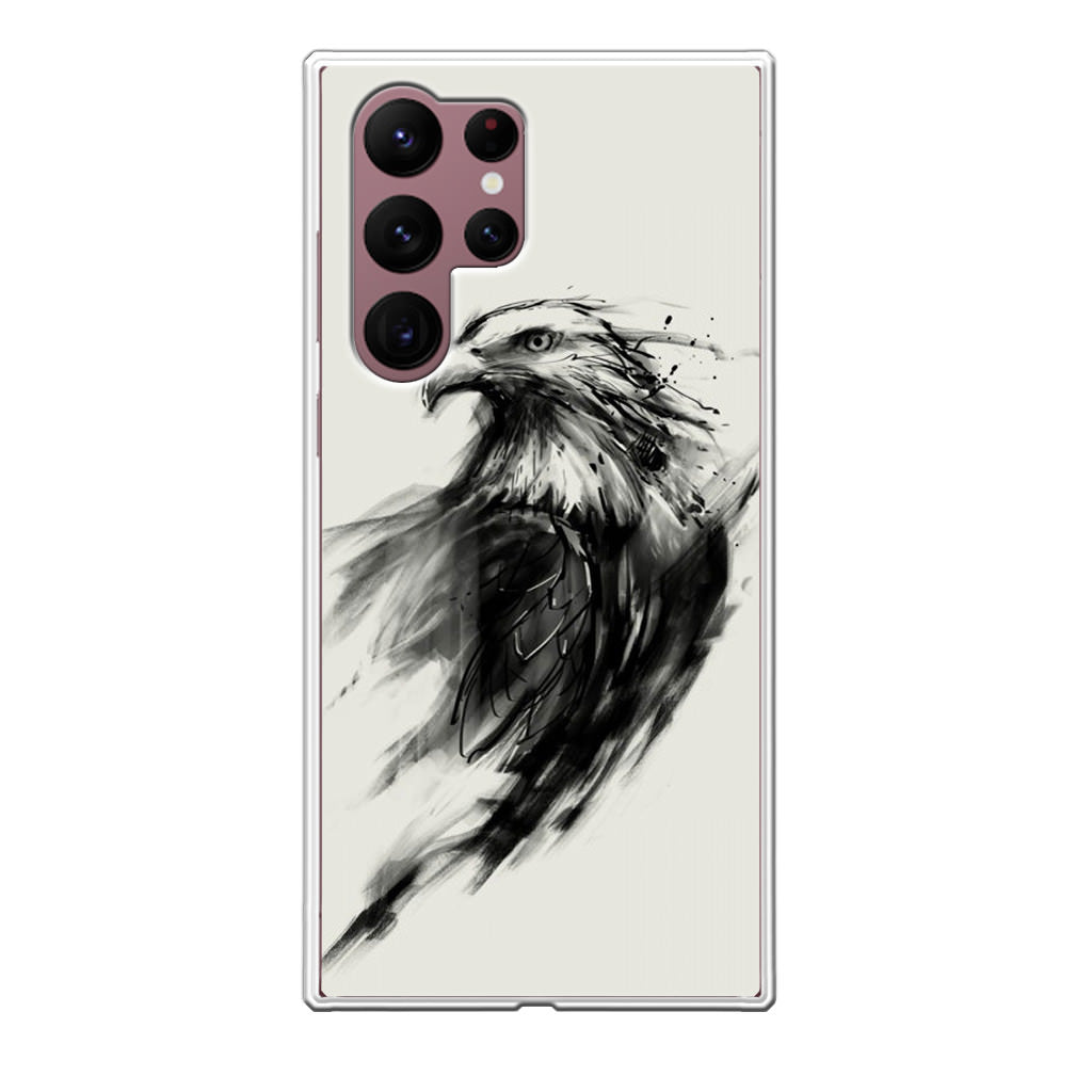 Eagle Art Black Ink Galaxy S22 Ultra 5G Case