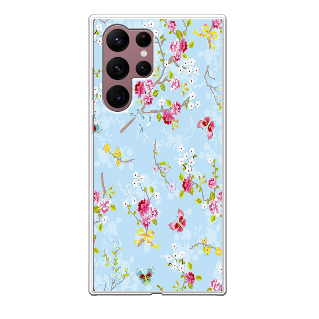 Floral Summer Wind Galaxy S22 Ultra 5G Case