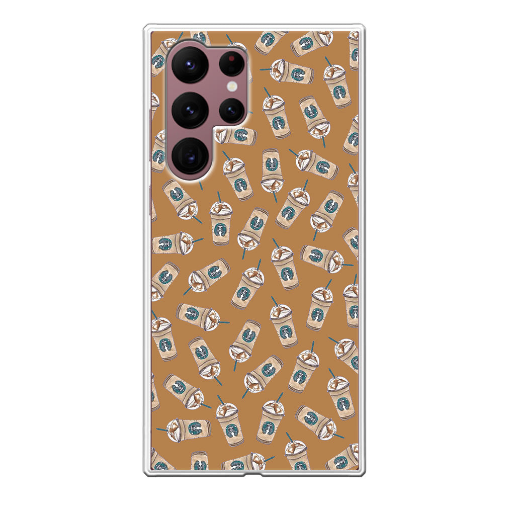 Iced Cappuccinos Lover Pattern Galaxy S22 Ultra 5G Case