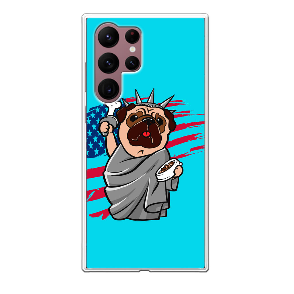 Independence Day Pug Galaxy S22 Ultra 5G Case