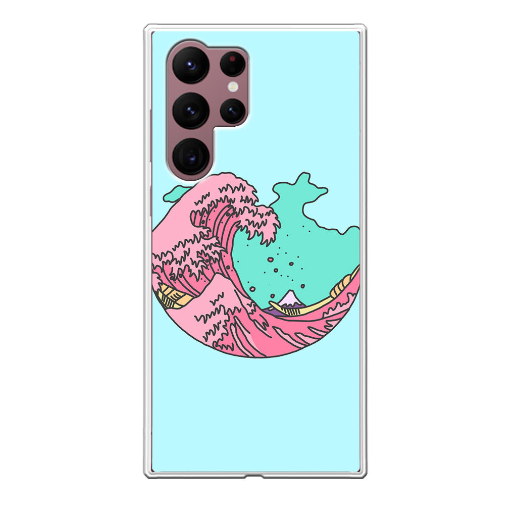 Japanese Pastel Wave Galaxy S22 Ultra 5G Case