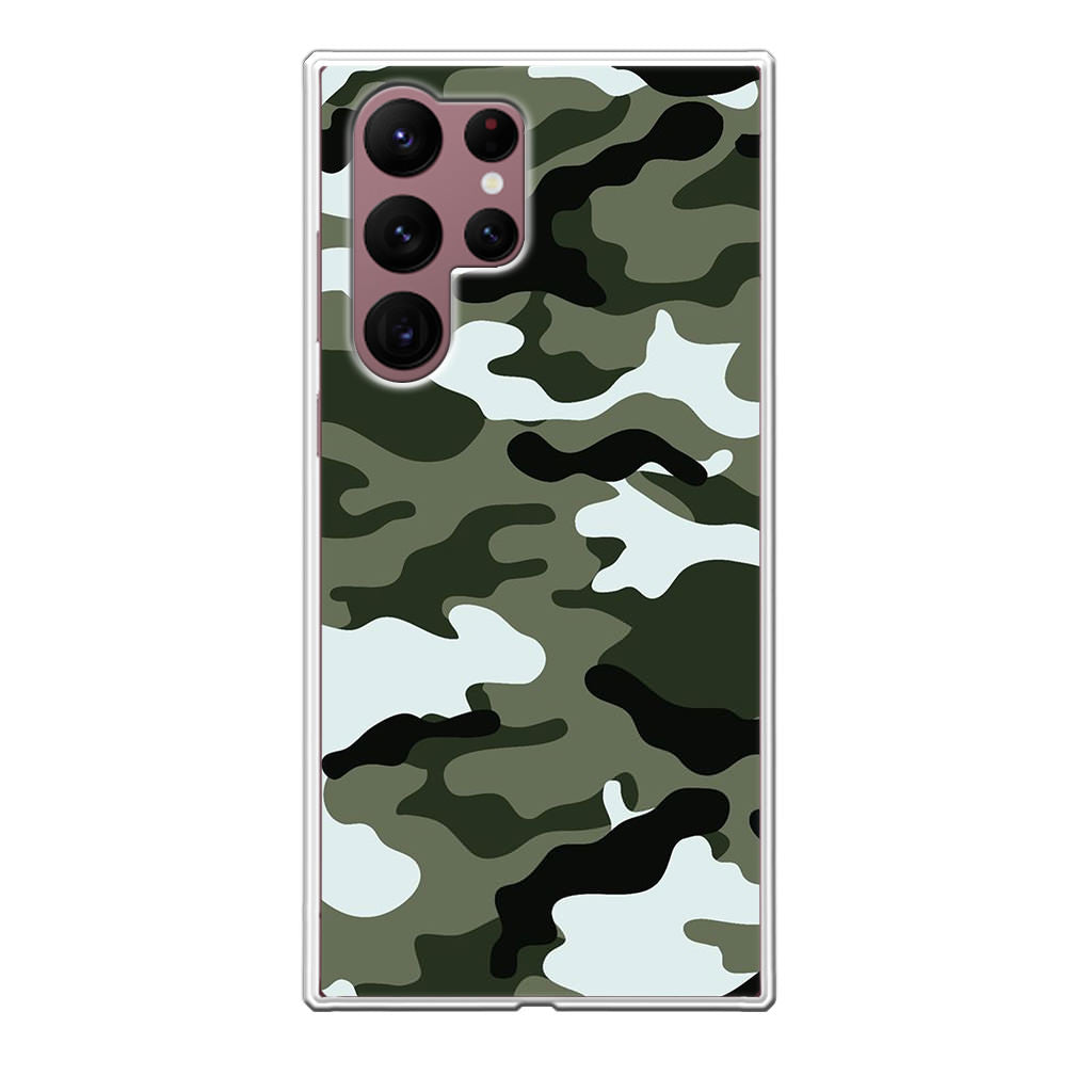 Military Green Camo Galaxy S22 Ultra 5G Case