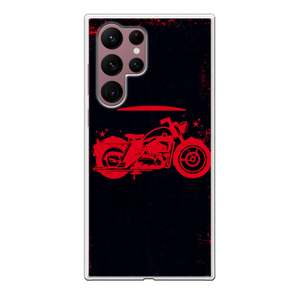 Motorcycle Red Art Galaxy S22 Ultra 5G Case