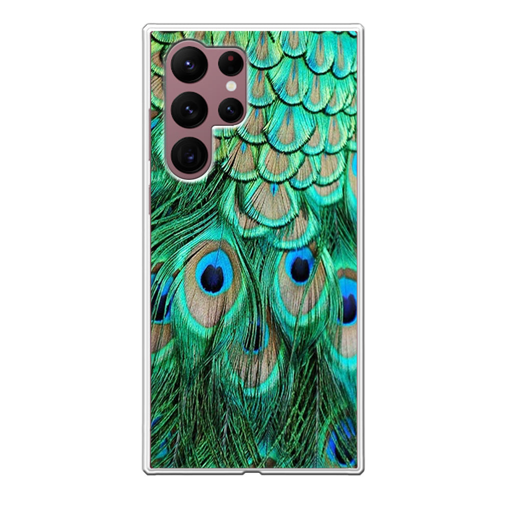 Peacock Feather Galaxy S22 Ultra 5G Case