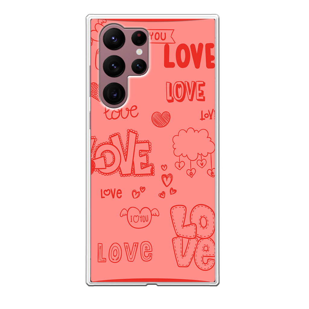 Pink Lover Galaxy S22 Ultra 5G Case