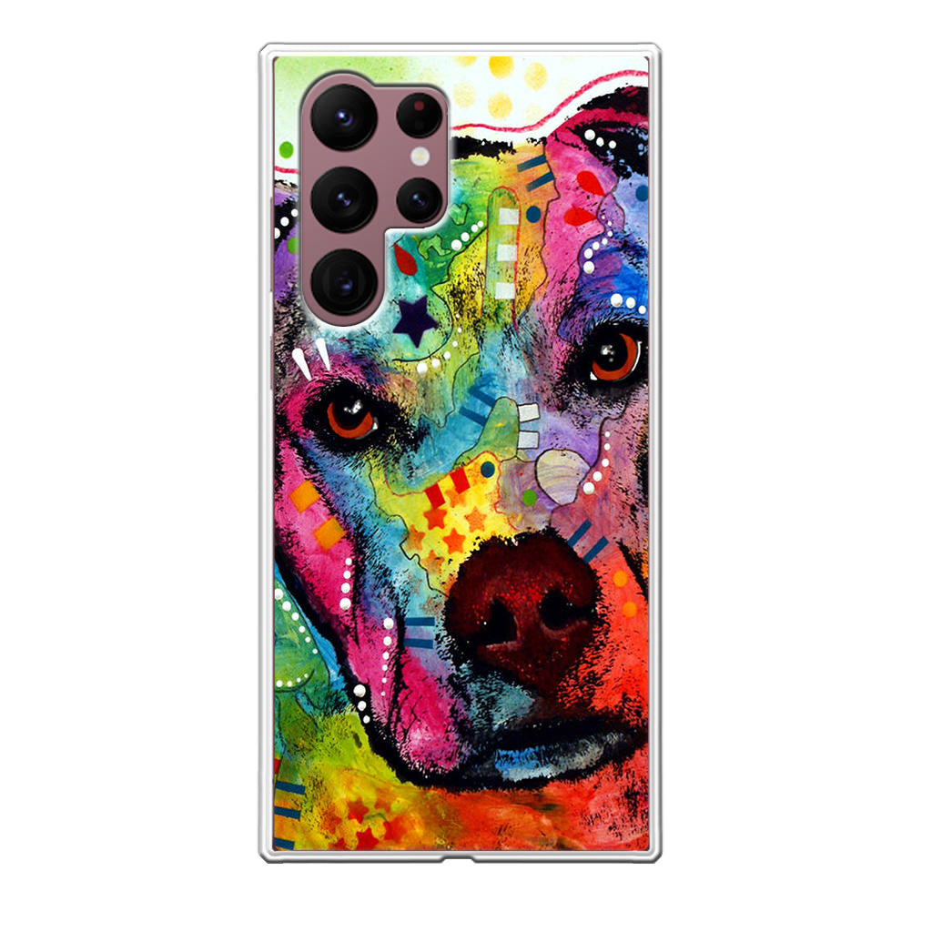 Pitbull Love Painting Galaxy S22 Ultra 5G Case