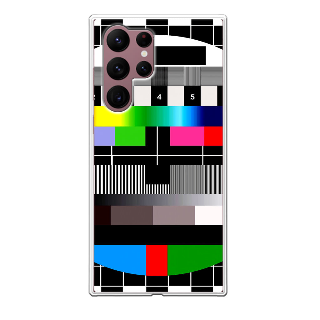 Scheme Pause TV Colorful Mesh Galaxy S22 Ultra 5G Case