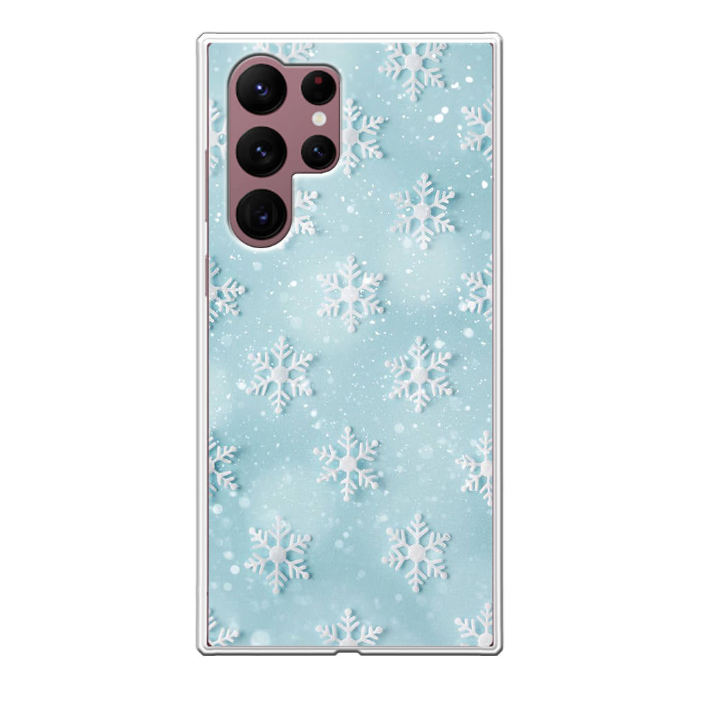 Snowflakes Pattern Galaxy S22 Ultra 5G Case