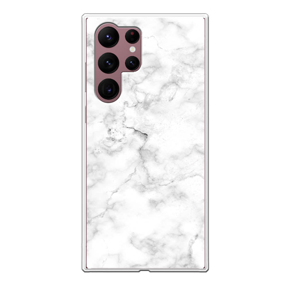 White Marble Galaxy S22 Ultra 5G Case