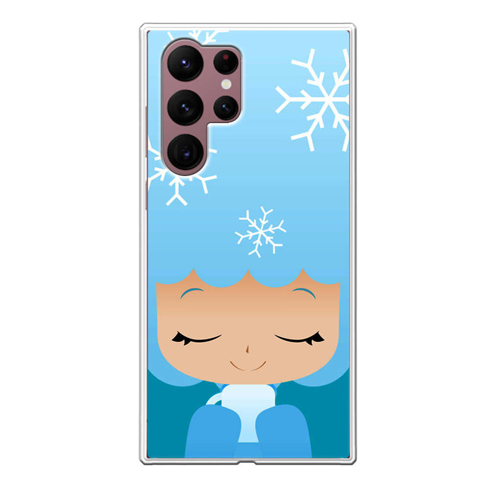 Winter Afro Girl Galaxy S22 Ultra 5G Case