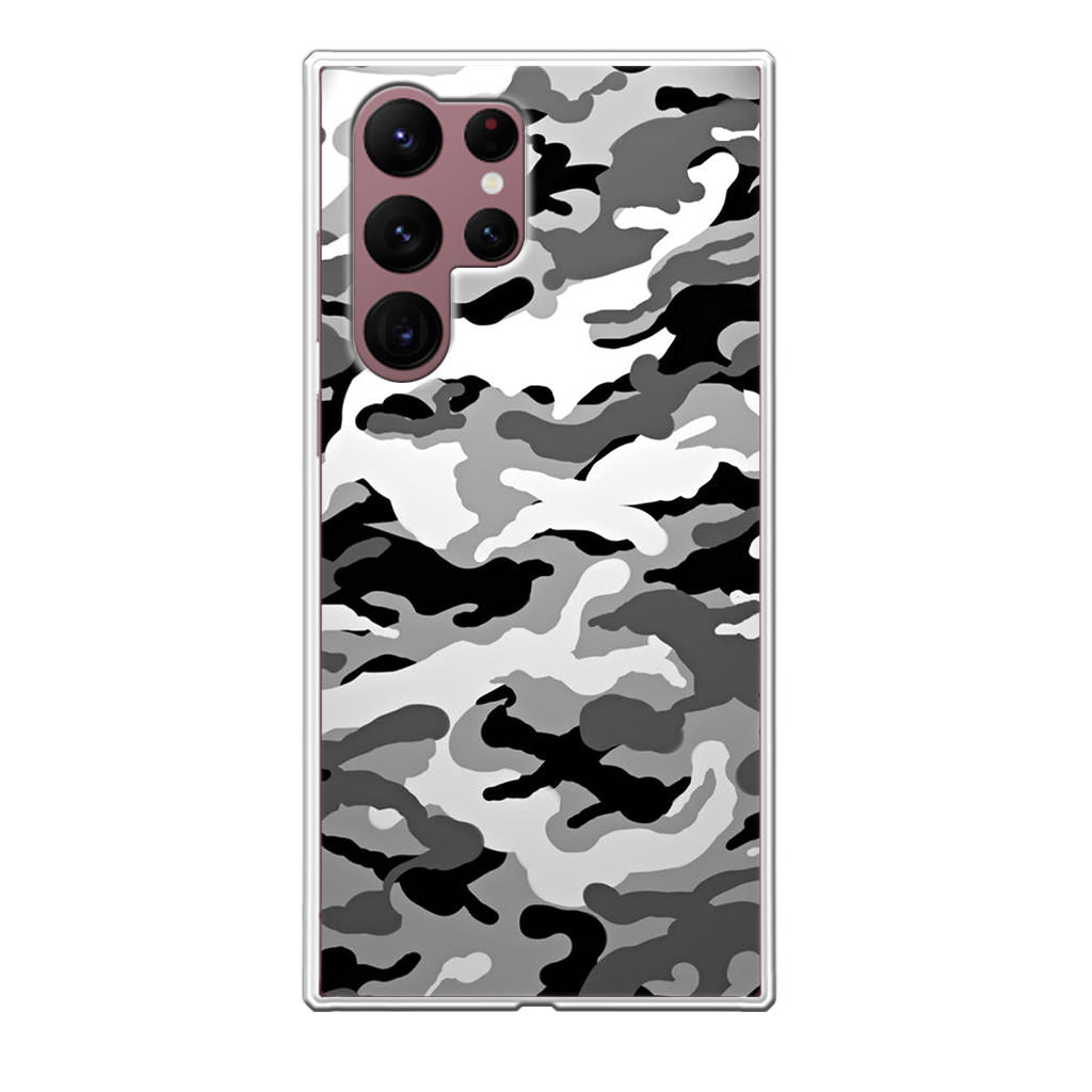 Winter Army Camo Galaxy S22 Ultra 5G Case