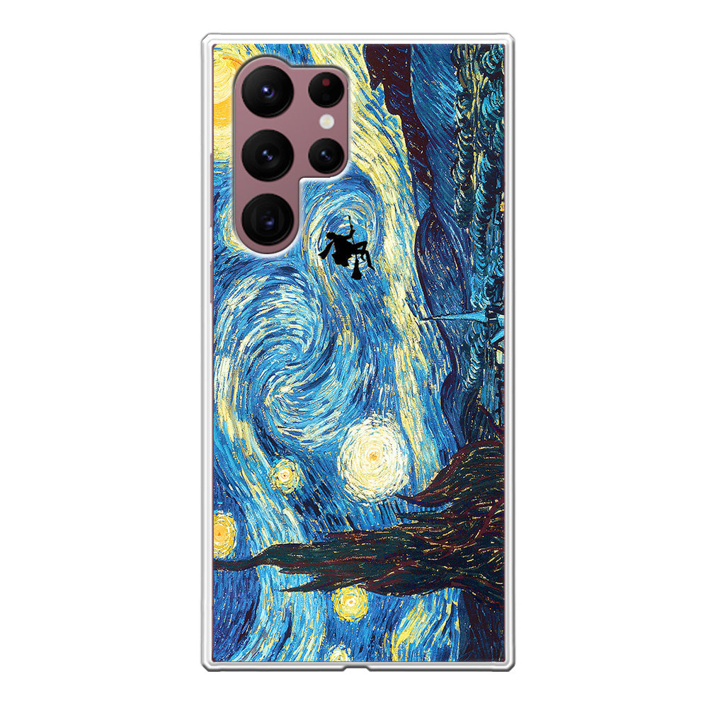 Witch on The Starry Night Sky Galaxy S22 Ultra 5G Case