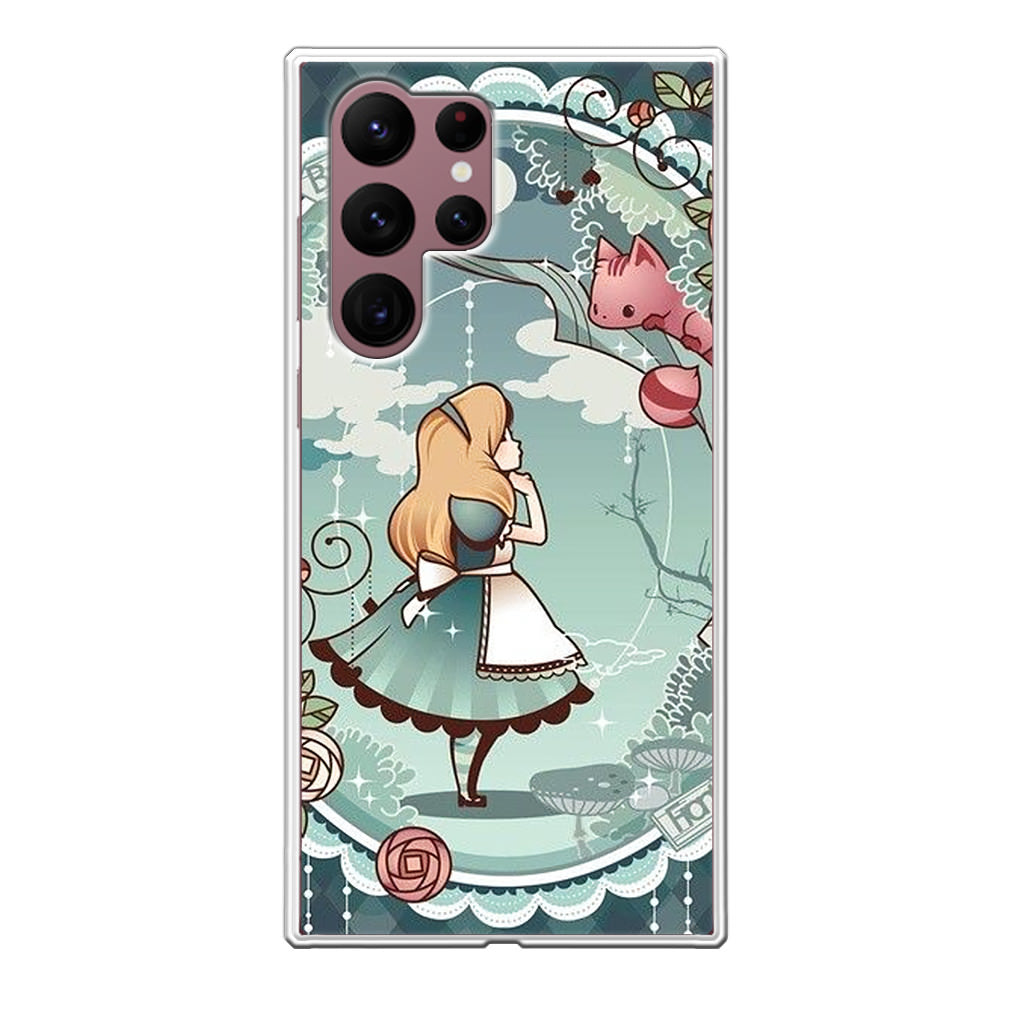 Alice And Cheshire Cat Poster Galaxy S22 Ultra 5G Case