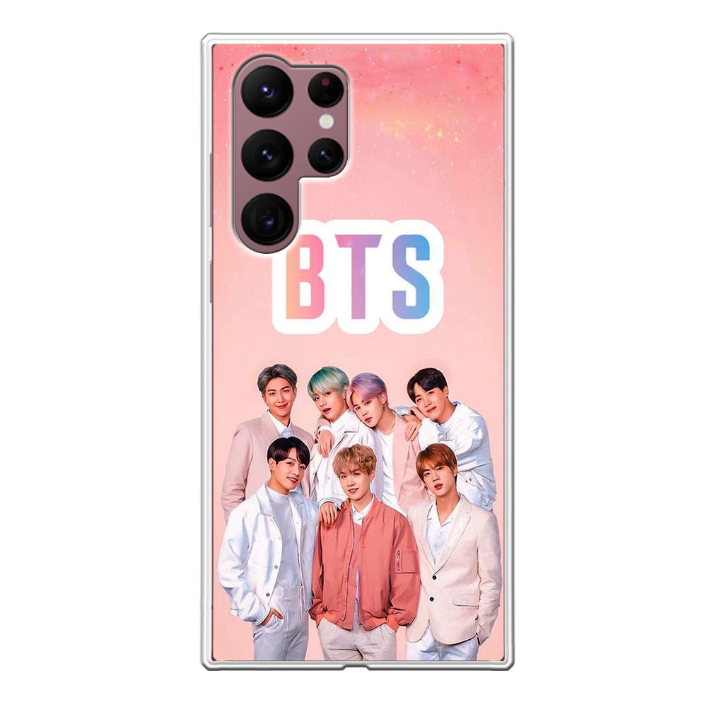 BTS Member in Pink Galaxy S22 Ultra 5G Case