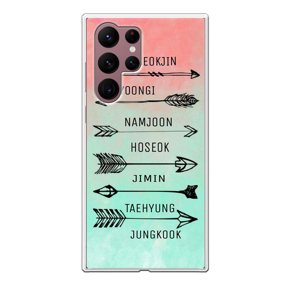 BTS Members Name Galaxy S22 Ultra 5G Case