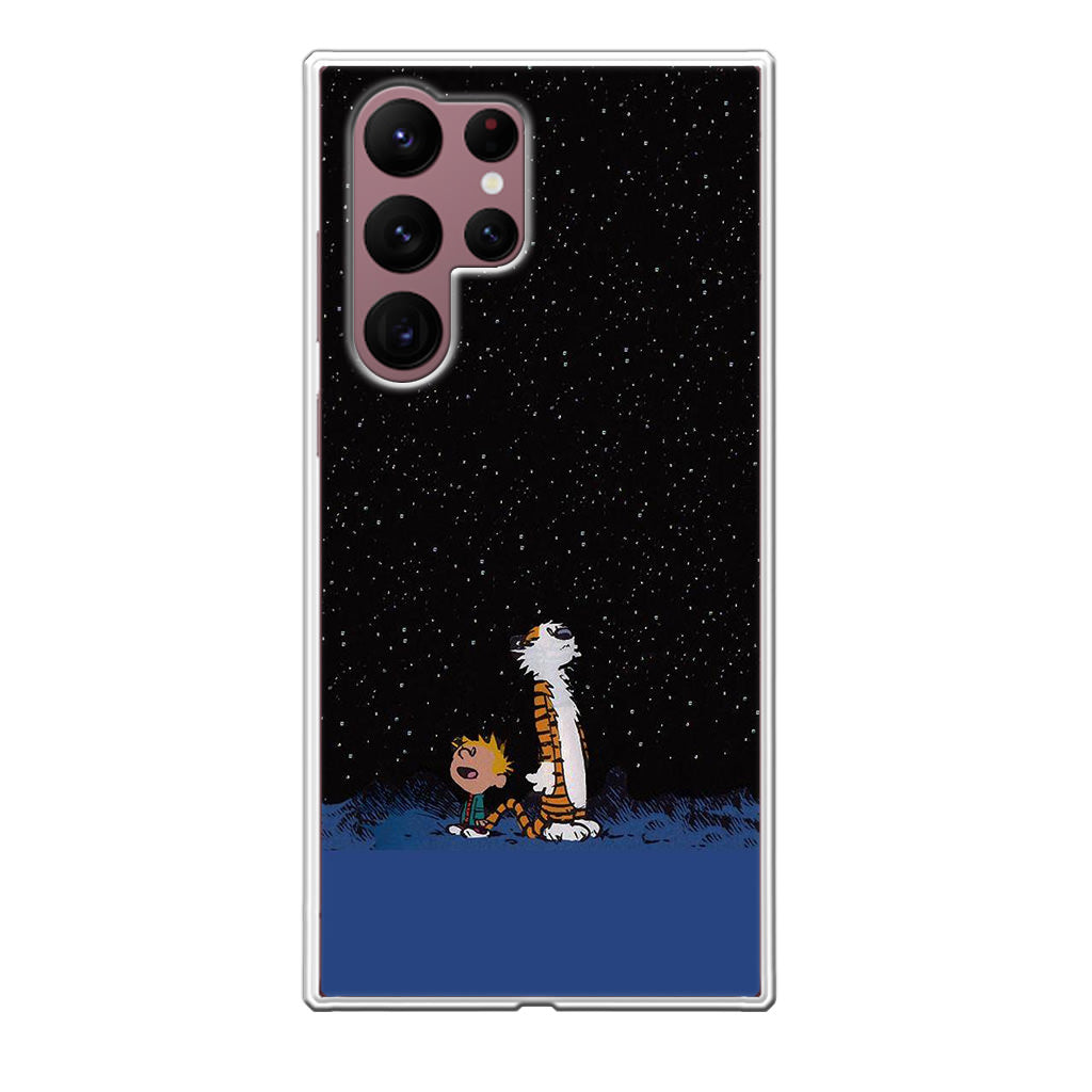 Calvin and Hobbes Space Galaxy S22 Ultra 5G Case