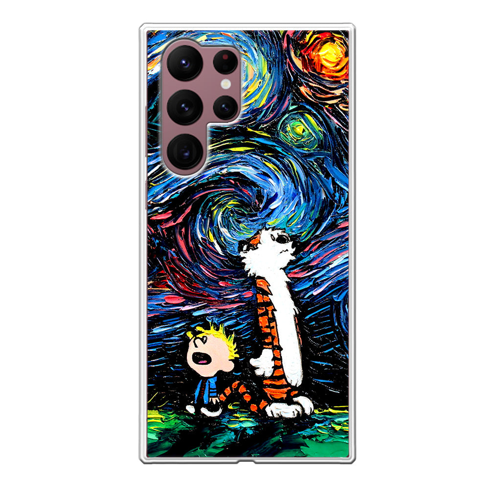 Calvin Art At Starry Night Galaxy S22 Ultra 5G Case