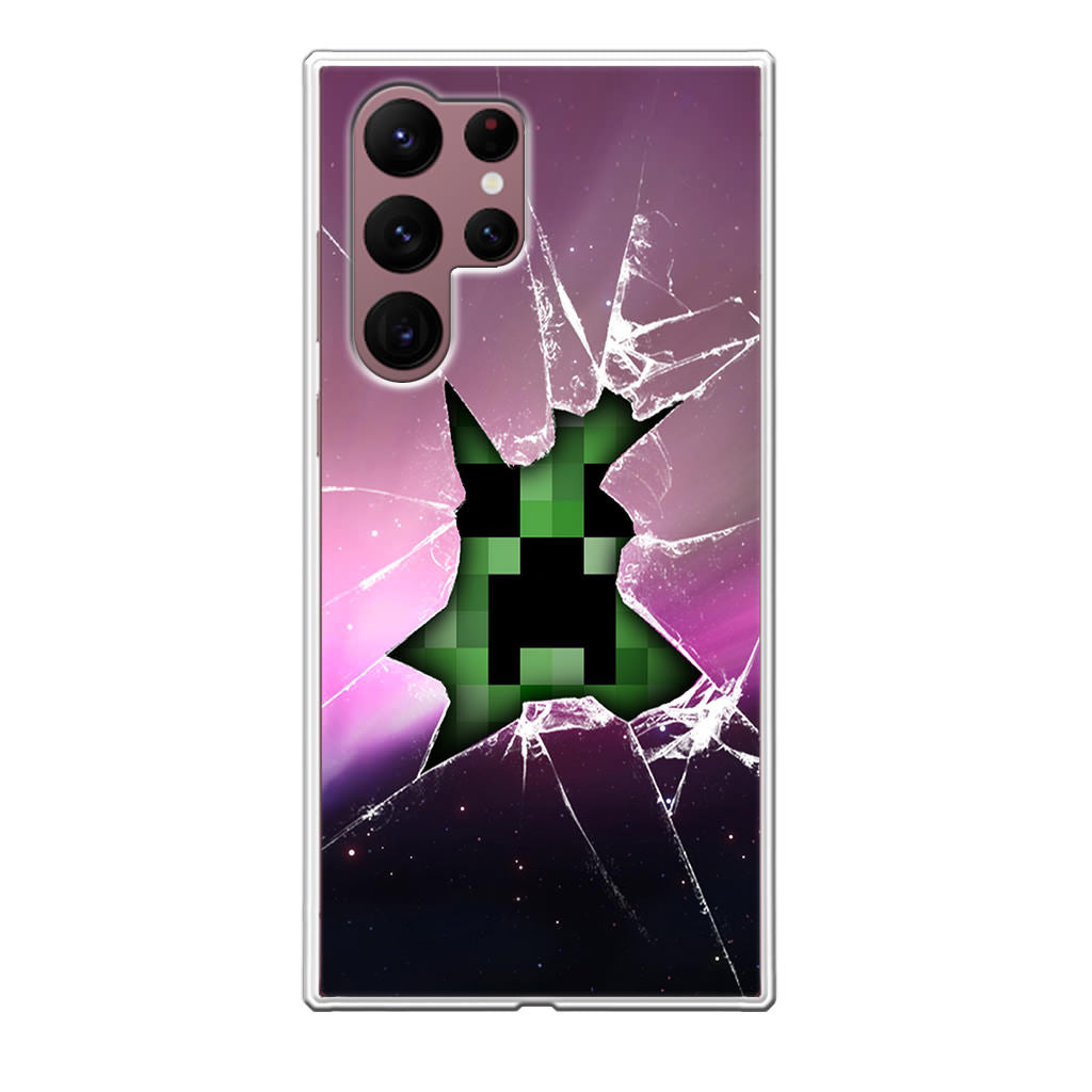 Creeper Glass Broken Violet Galaxy S22 Ultra 5G Case