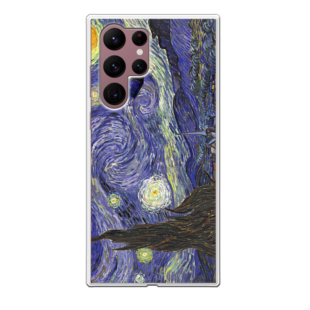 Dr Who Tardis In Van Gogh Starry Night Galaxy S22 Ultra 5G Case