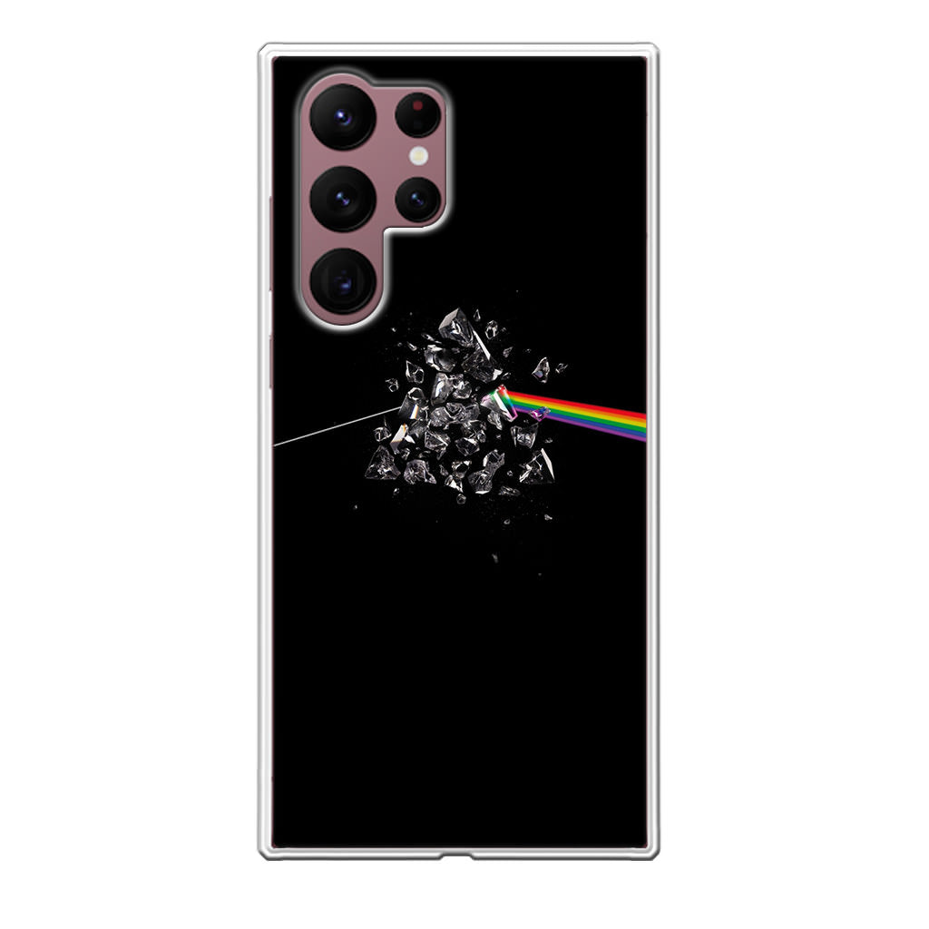 Glass Broken Light Refraction Galaxy S22 Ultra 5G Case