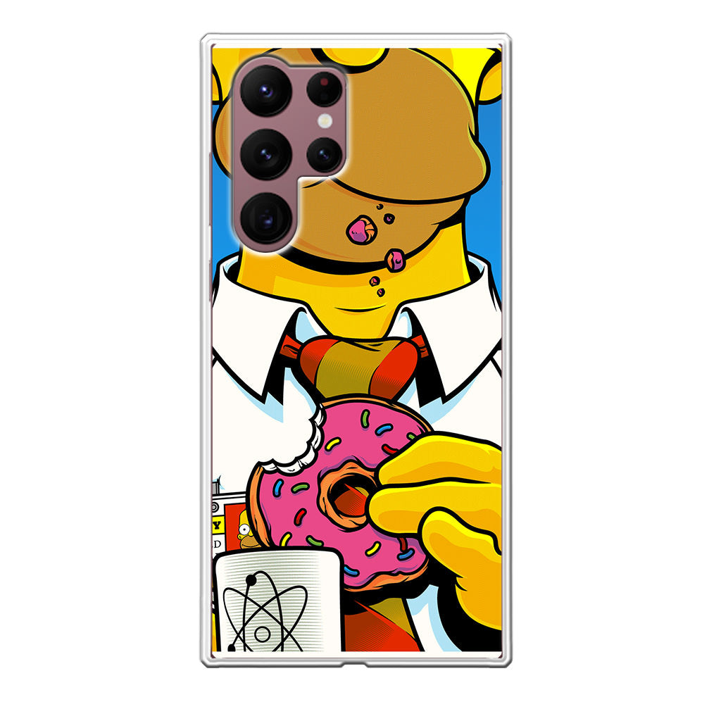 Homer Eats Donut Galaxy S22 Ultra 5G Case