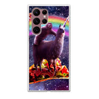 LLama And Sloth On Space Galaxy S22 Ultra 5G Case
