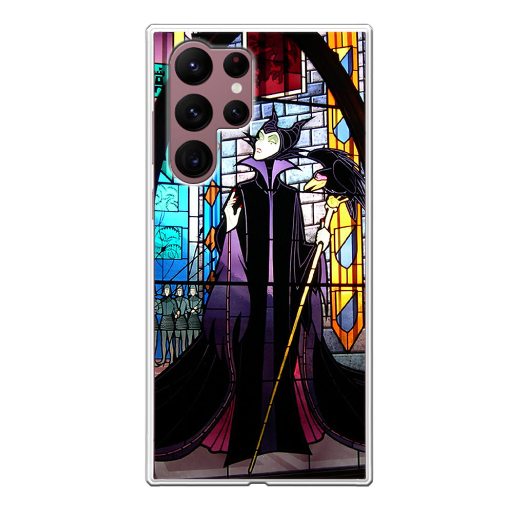 Maleficent Sleeping Beauty Glass Art Galaxy S22 Ultra 5G Case