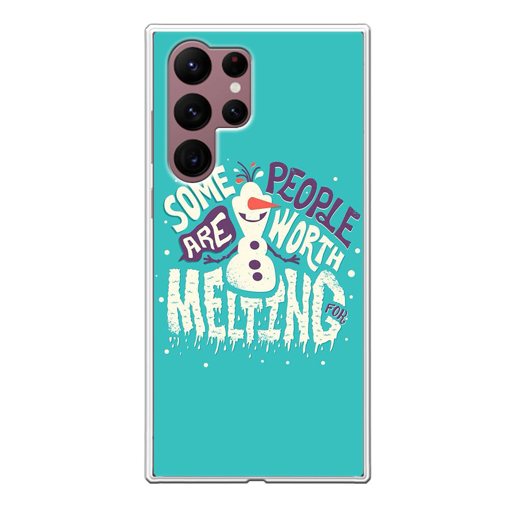 Olaf Frozen Is Melting Galaxy S22 Ultra 5G Case