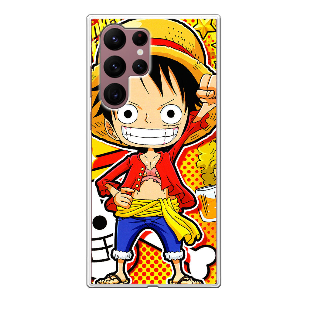 One Piece Cute Luffy Galaxy S22 Ultra 5G Case