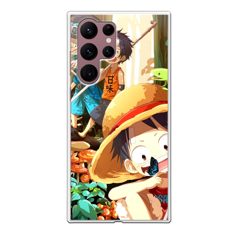 One Piece Little Sabo Ace Luffy Cute Galaxy S22 Ultra 5G Case