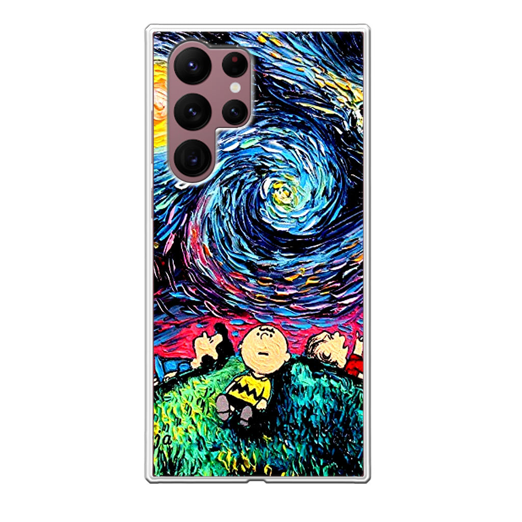 Peanuts At Starry Night Galaxy S22 Ultra 5G Case