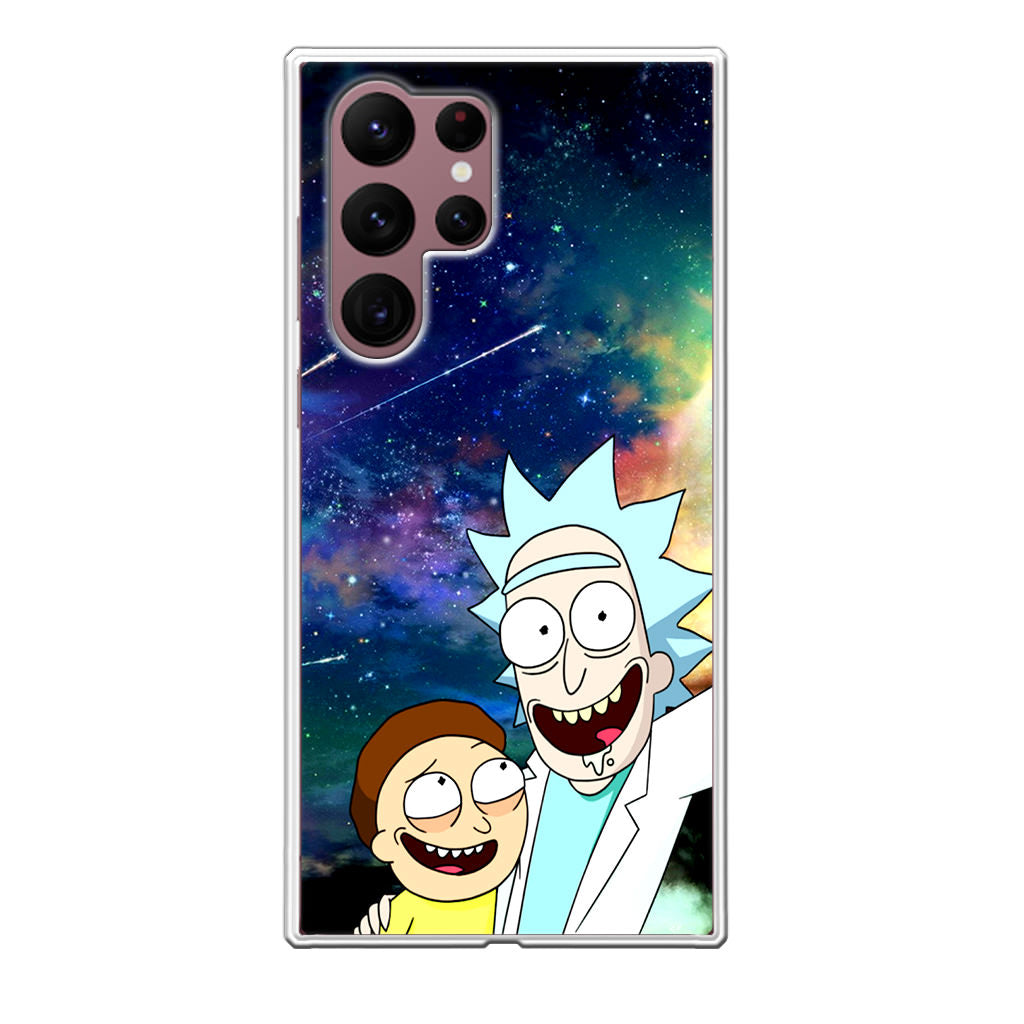 Rick And Morty In The Space Galaxy S22 Ultra 5G Case