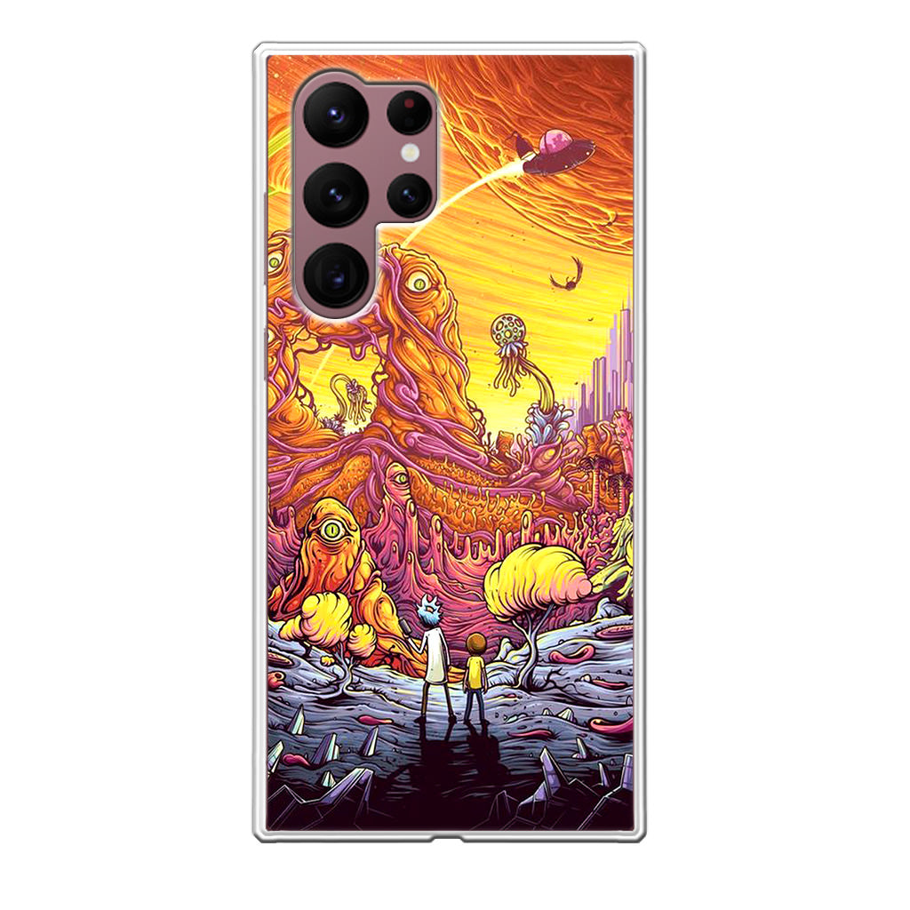 Rick And Morty Alien Planet Galaxy S22 Ultra 5G Case