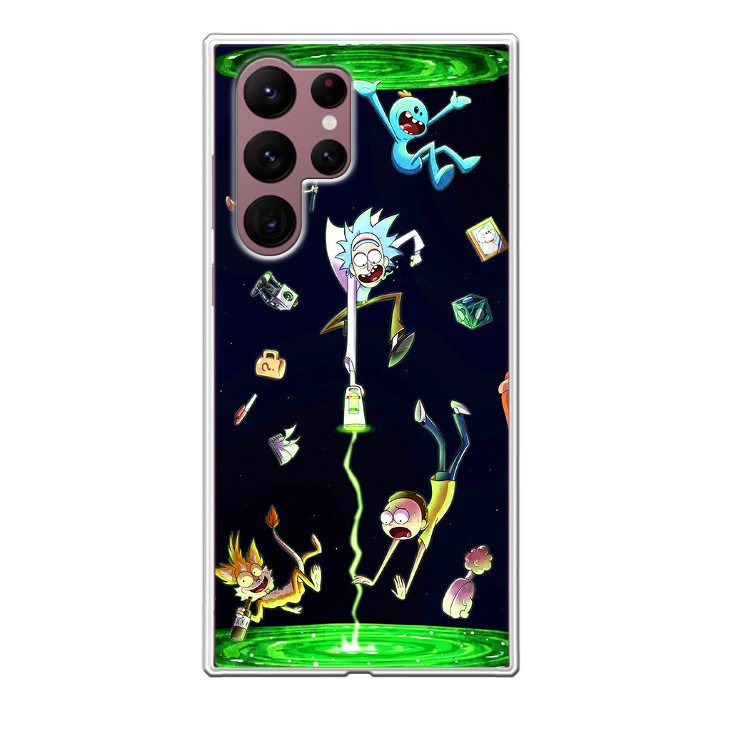 Rick And Morty Portal Fall Galaxy S22 Ultra 5G Case