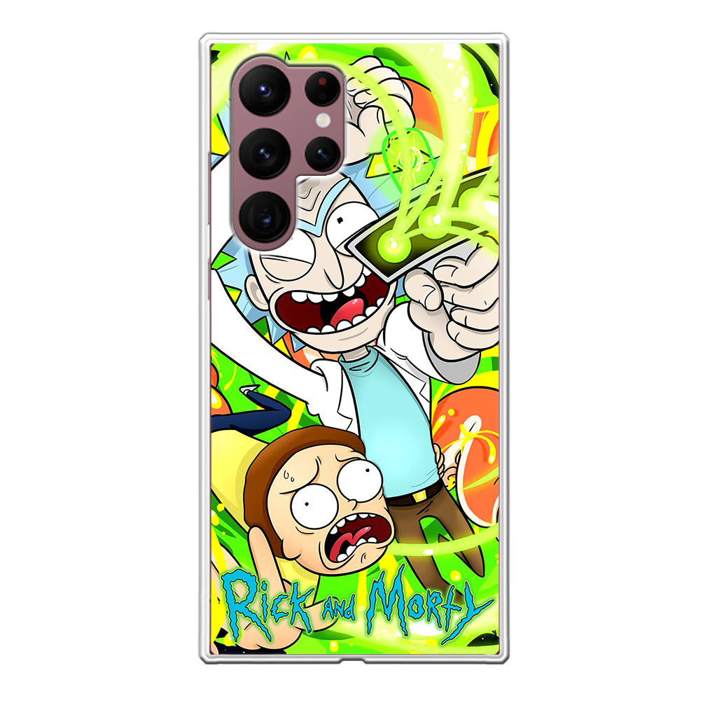 Rick And Morty Shoot Portal Gun Galaxy S22 Ultra 5G Case