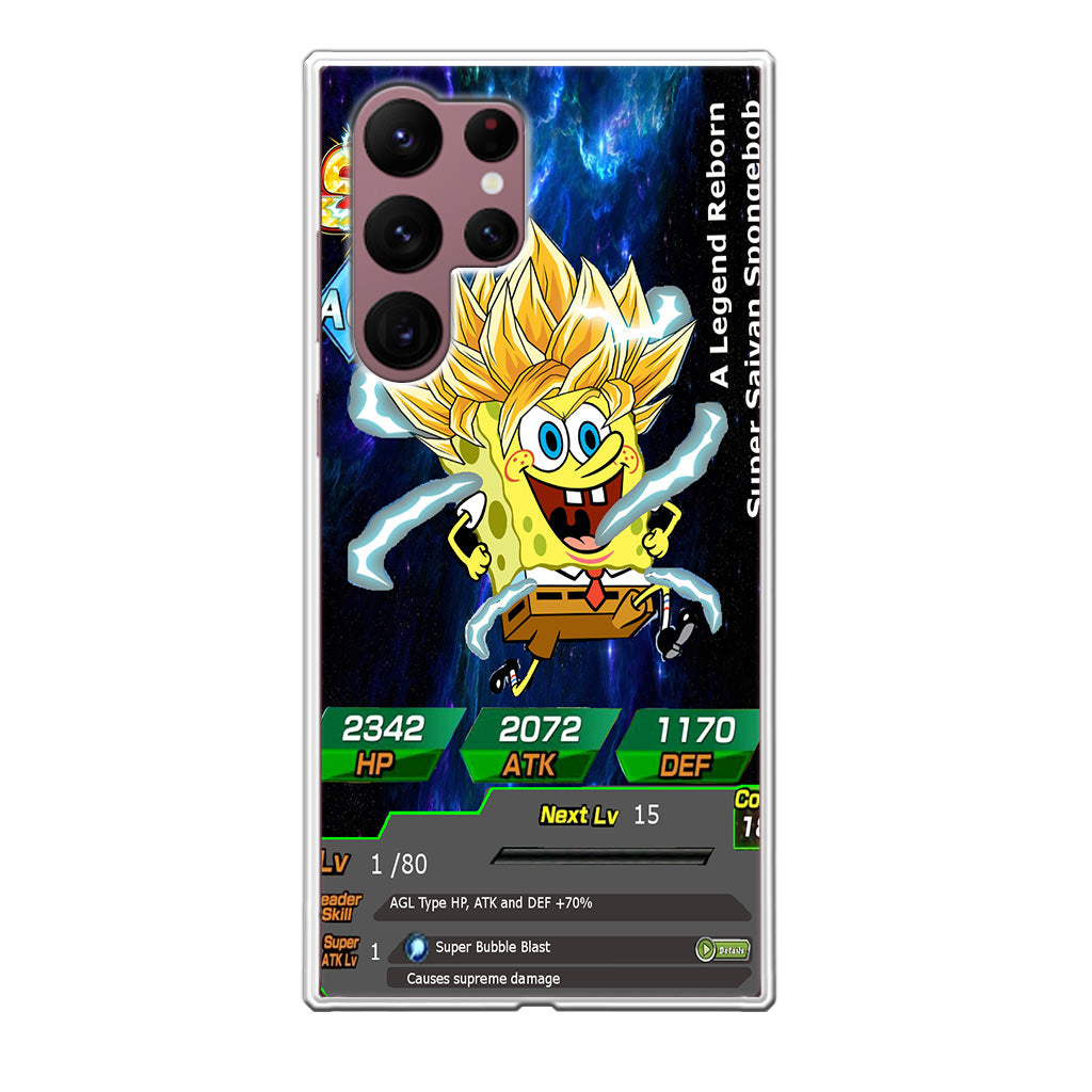 Super Saiyan Spongebob Card Galaxy S22 Ultra 5G Case