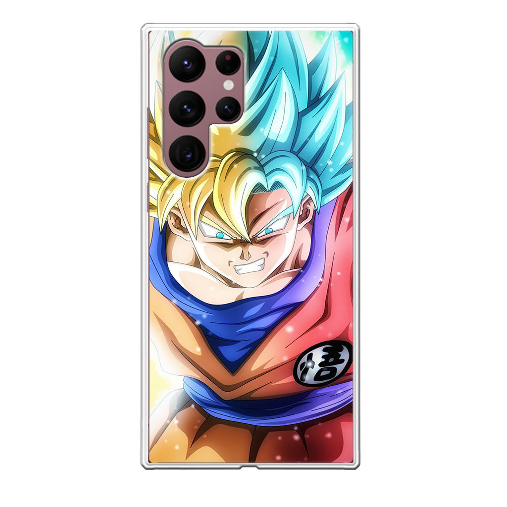 Goku SSJ 1 to SSJ Blue Galaxy S22 Ultra 5G Case