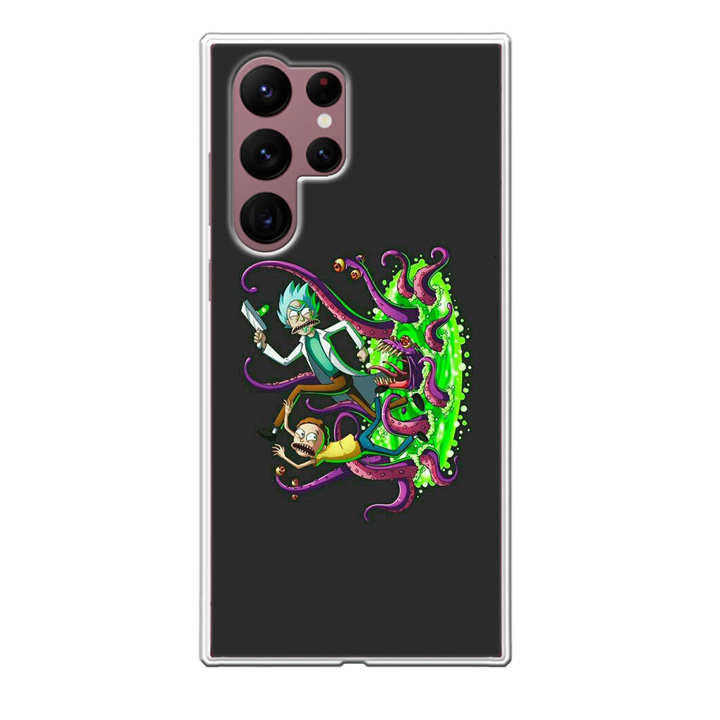 Rick And Morty Pass Through The Portal Galaxy S22 Ultra 5G Case