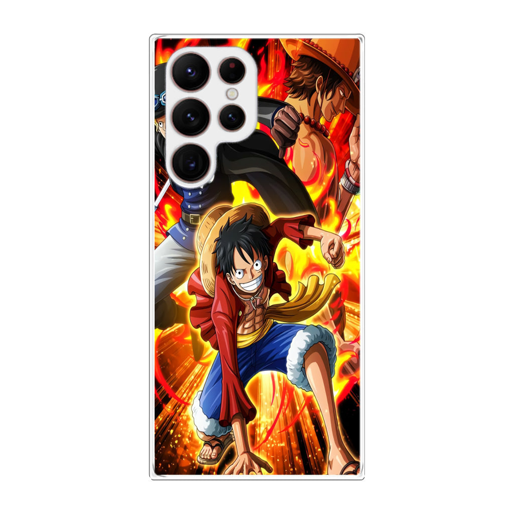 Ace Sabo Luffy Brotherhood Galaxy S22 Ultra 5G Case